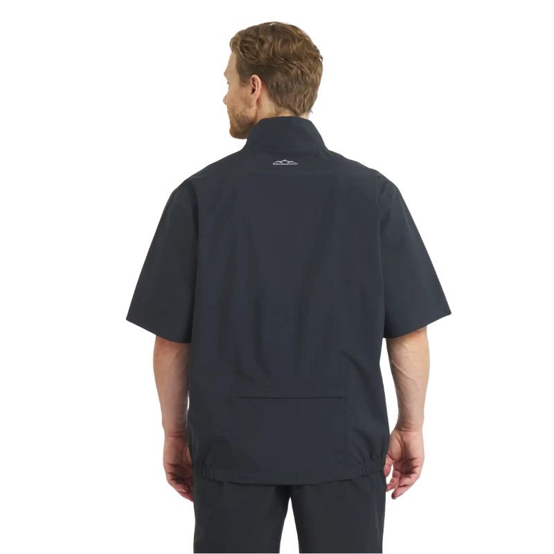 Sun Mountain Monsoon Short - Sleeve Rain Jacket White/Cadet SMALL