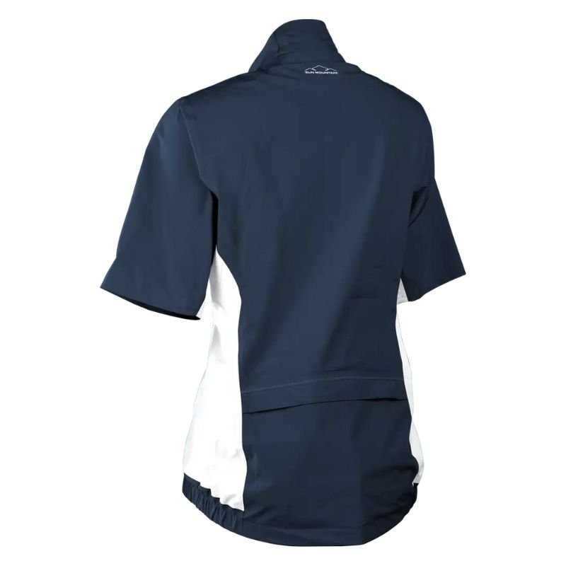 Sun Mountain Women's Monsoon Short Sleeve Rain Jacket Navy/White