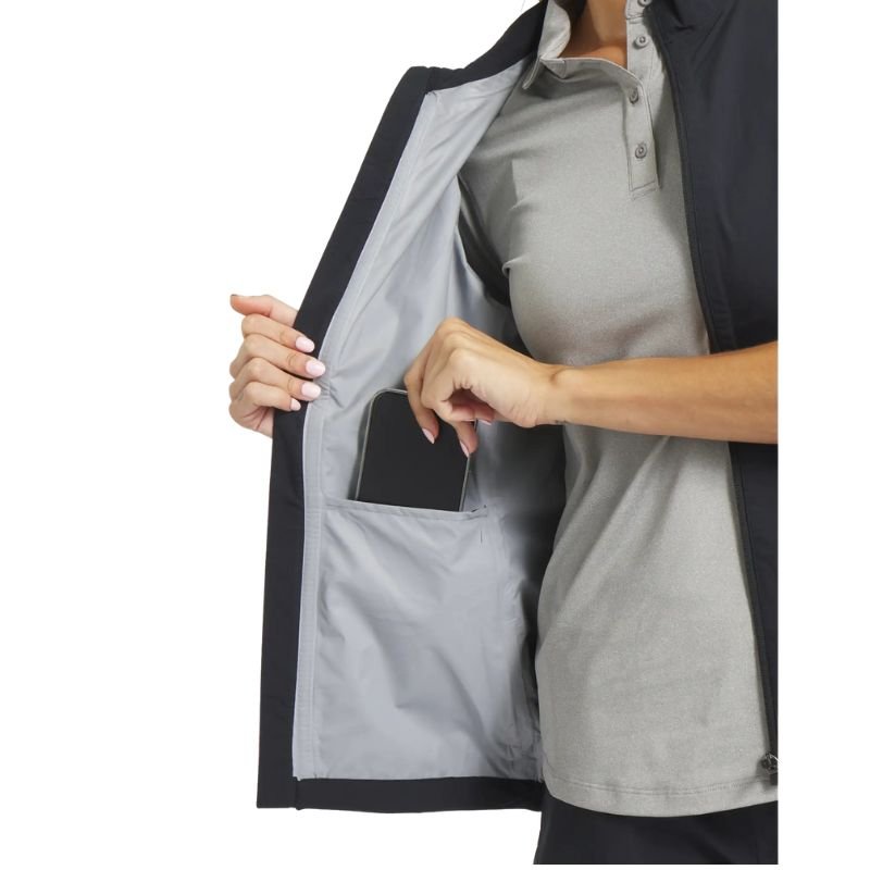 Sun Mountain Women's Monsoon Short Sleeve Rain Jacket Black