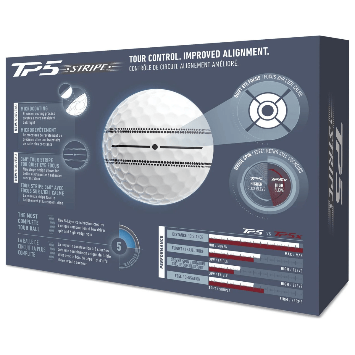 TaylorMade TP5 Stripe Golf Balls - Buy 3dz Get 4th FREE