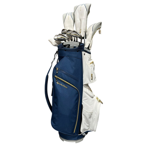TaylorMade Women's Kalea Gold Premium 10pc Package Set - Used Blue White Ladies