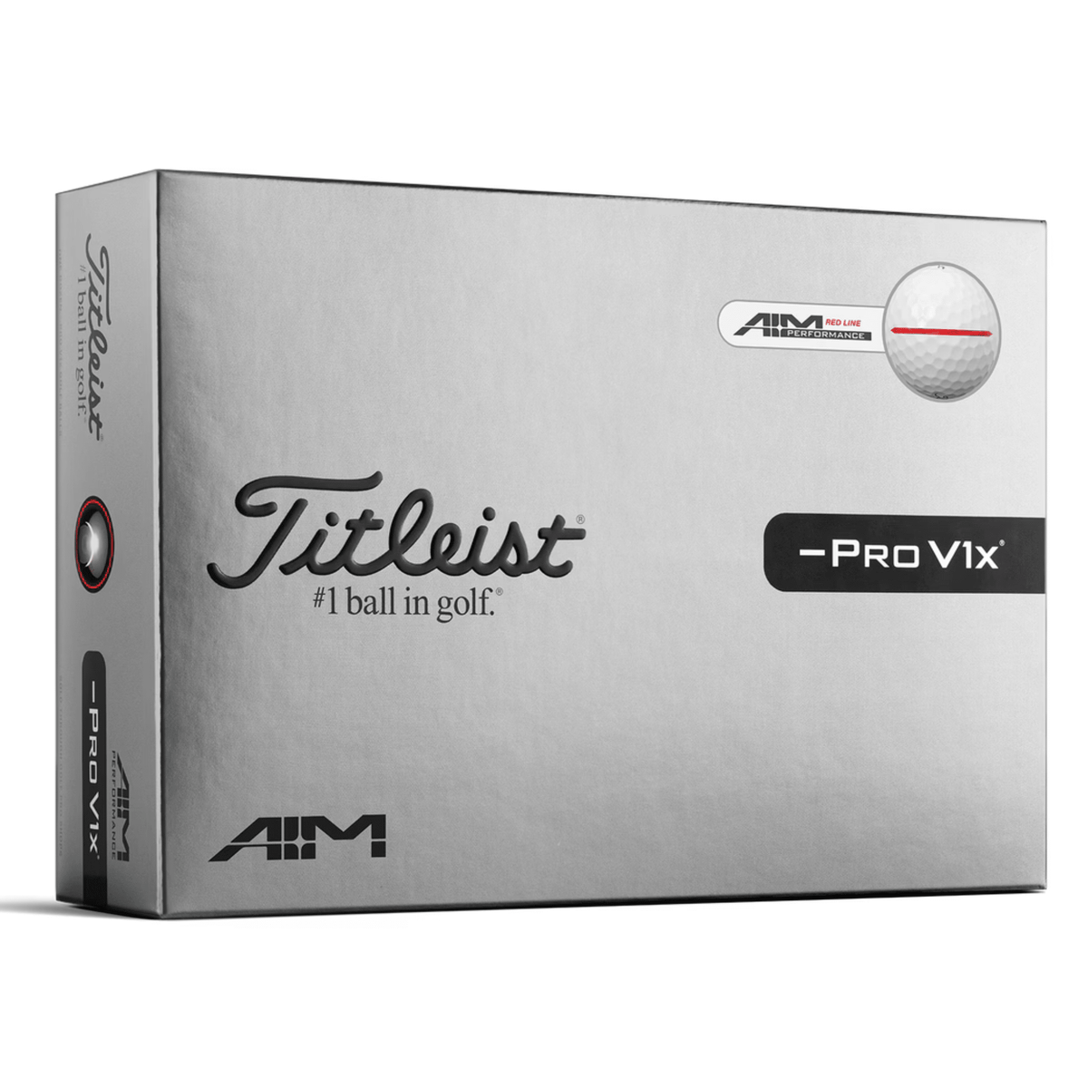 Titleist Pro V1x Left Dash Performance Alignment Golf Balls Red