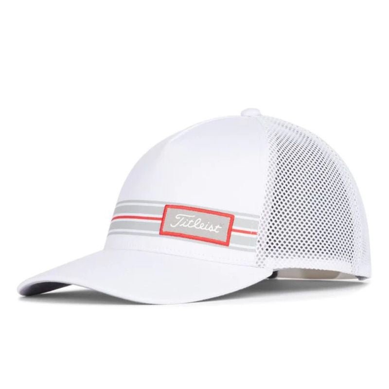 Titleist Surf Stripe Laguna Adjustable Hat White Red OSFA