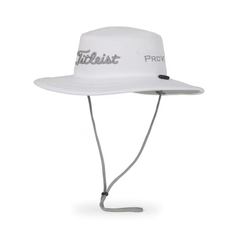 Titleist Tour Aussie Bucket Hat White Gray OSFA