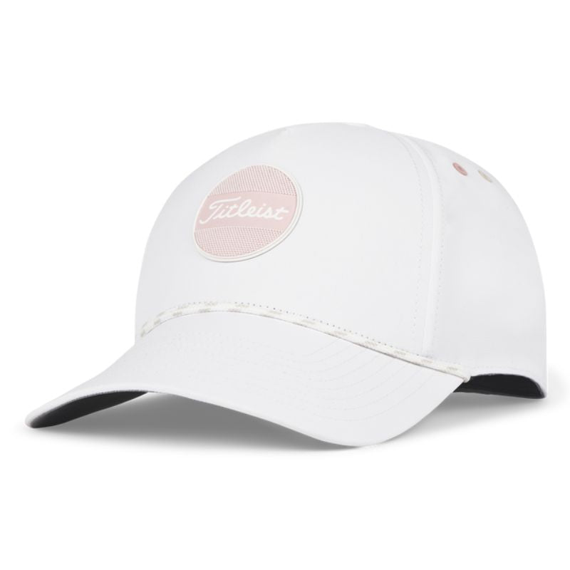 Titleist Women's Boardwalk Rope Hat White Soft Pink Marble OSFA