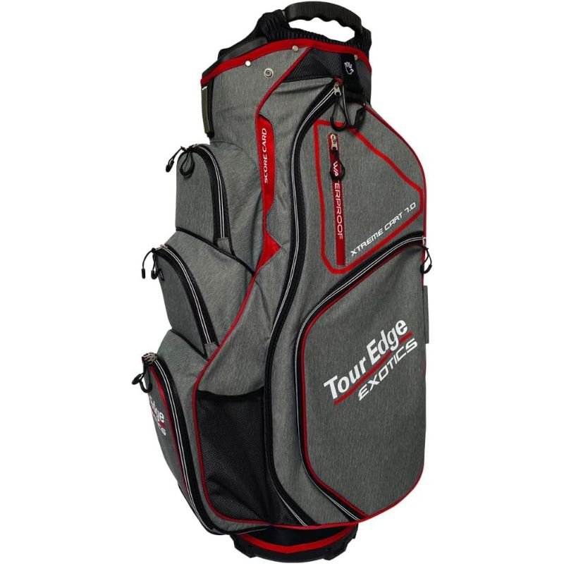 Tour Edge Exotics Xtreme 7.0 Cart Bag Heather Red White