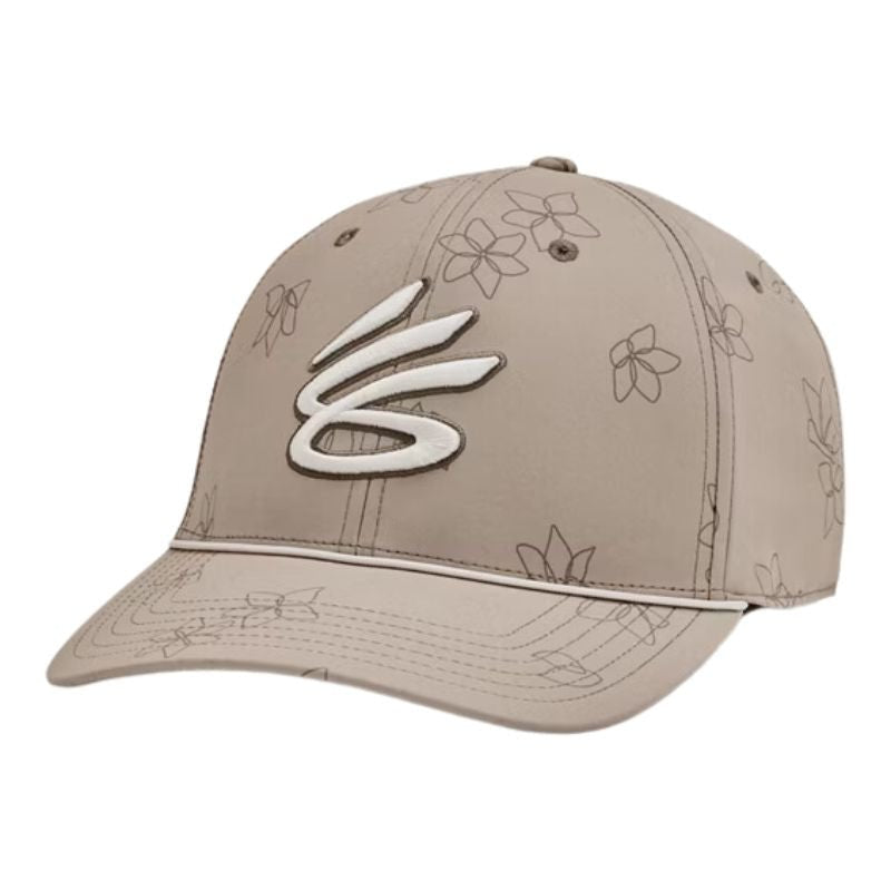 Under Armour Curry Golf Snapback Cap Taupe Dusk White Clay OSFA