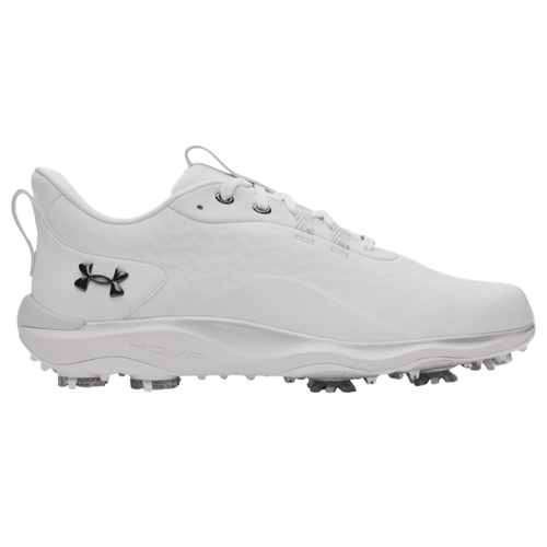 Under Armour Drive Pro Clone Golf Shoes White Metallic Gun Metal Medium