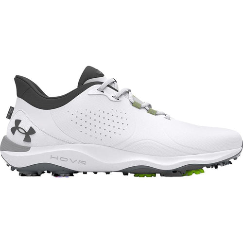 Under Armour Drive Pro Golf Shoes White Metallic Gun Metal