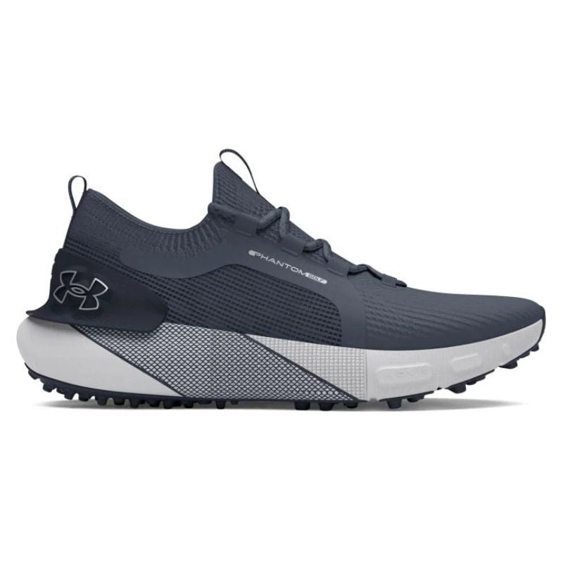 Under Armour Phantom Spikeless Golf Shoes Downpour Gray Midnight Navy Metallic Silver Medium