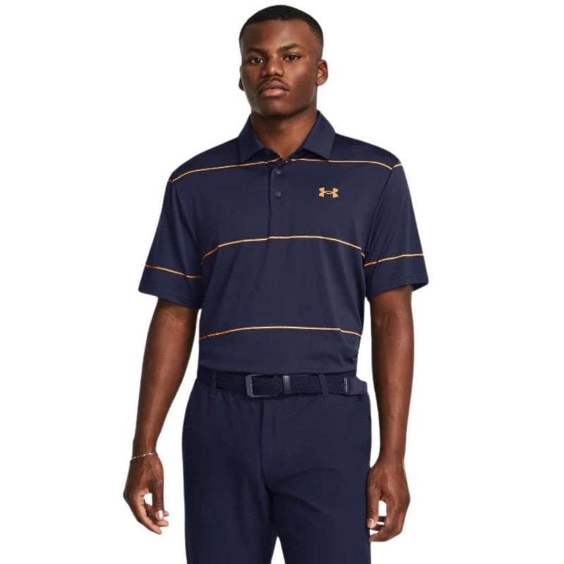Under Armour Playoff 3.0 Stripe Golf Polo Midnight Navy