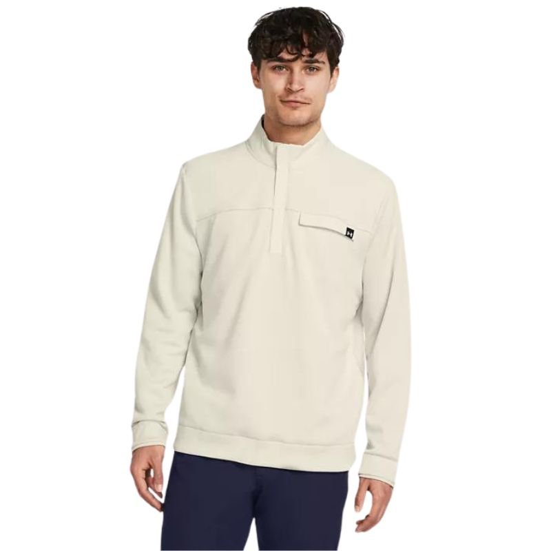 Under Armour Storm SweaterFleece 1/2 Zip Slit Brown MEDIUM