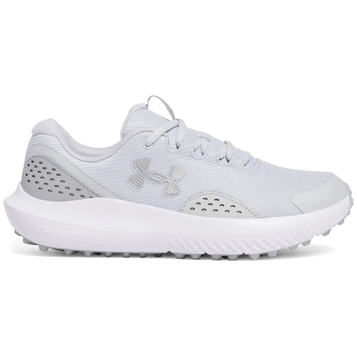 Under Armour Surge Spikeless Golf Shoes Halo Gray Metallic Silver Medium