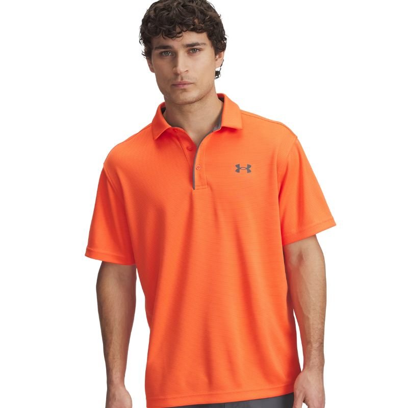 Under Armour Tech Golf Polo Fire Pitch Gray