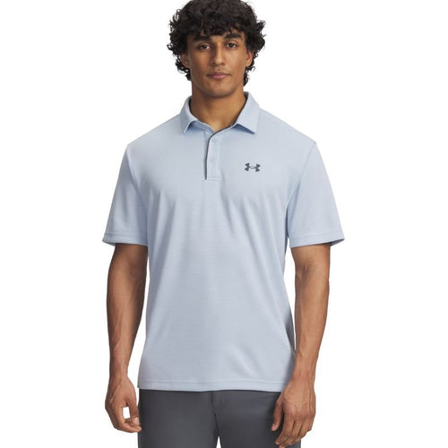 Under Armour Tech Golf Polo Blue Calm Pitch Gray