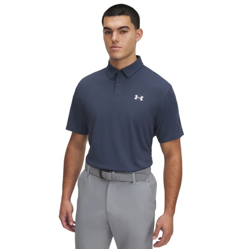 Under Armour Tee To Green Pique Golf Polo Downpour Grey
