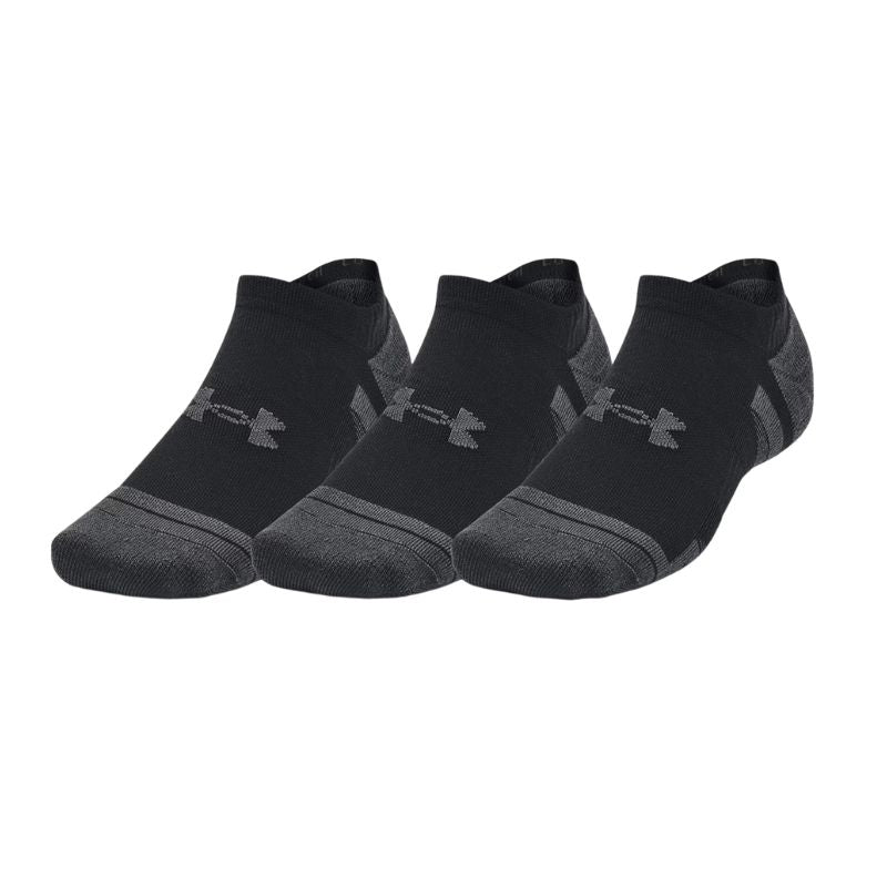 Under Armour Unisex Performance Tech No Show Socks - 3 - Pack Black