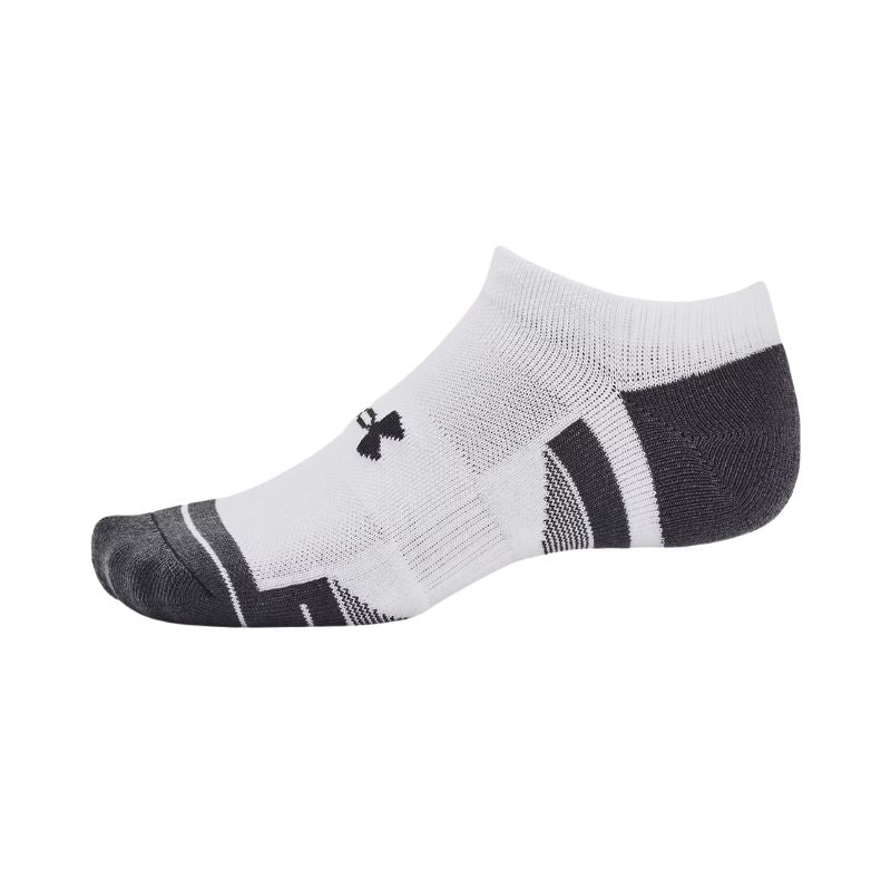 Under Armour Unisex Performance Tech No Show Socks - 3 - Pack White