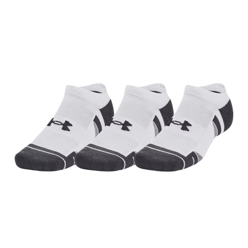 Under Armour Unisex Performance Tech No Show Socks - 3 - Pack White