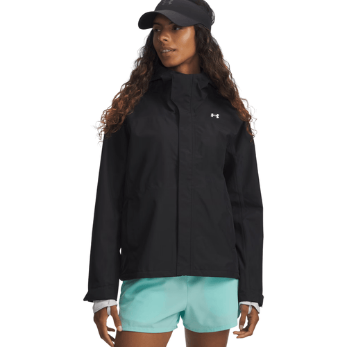 Under Armour Women's Cloudstrike Rain Jacket Black White