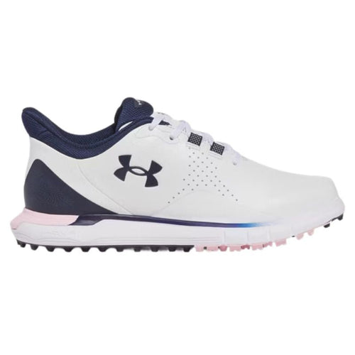 Under Armour Women's Drive Fade Spikeless Golf Shoes White Prime Pink Midnight Navy Medium