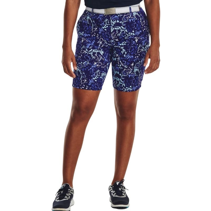 Under Armour Women's Links Printed Shorts Sonar Blue