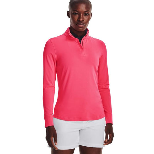 Under Armour Women's Playoff 1/4 Zip - Previous Season Pink Shock Metallic Silver