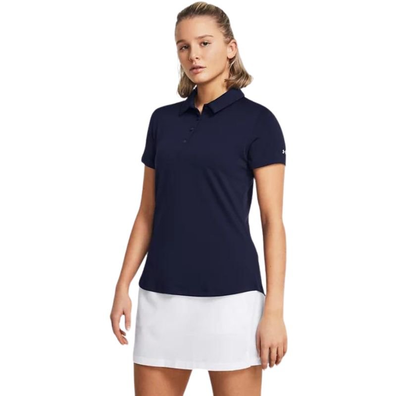 Under Armour Women's Playoff Short Sleeve Polo Midnight Navy
