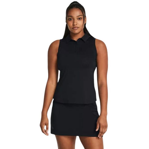 Under Armour Women's Playoff Sleeveless Polo Black SMALL