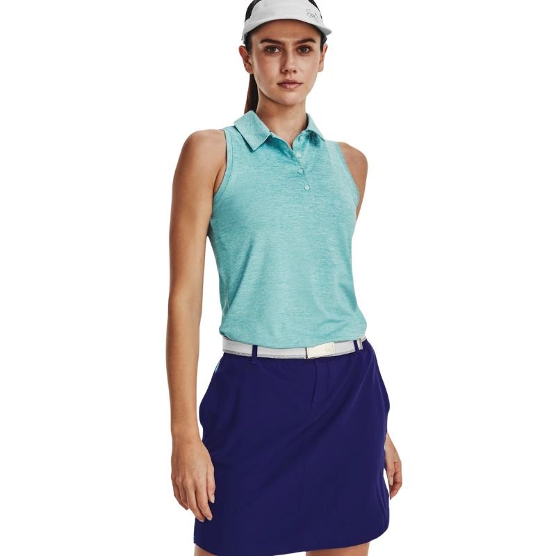 Under Armour Women's Playoff Sleeveless Polo - Previous Season Blue Foam