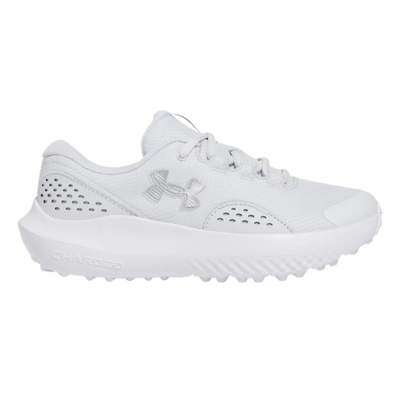 Under Armour Women's Surge Spikeless Golf Shoes Distant Gray White Metallic Silver Medium