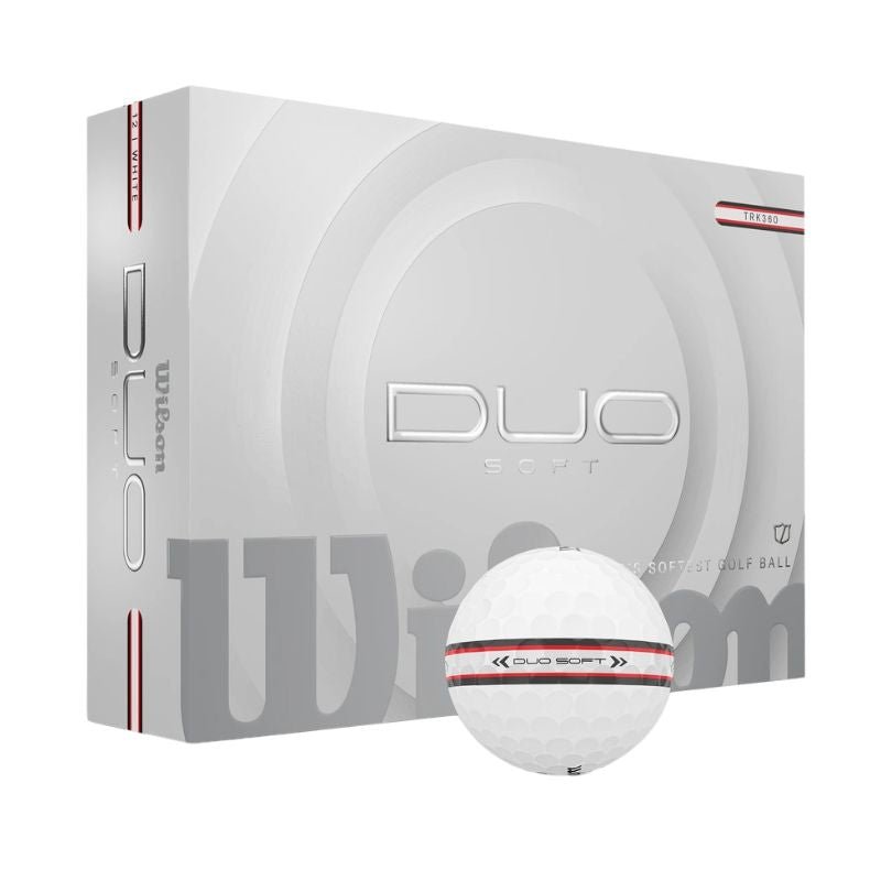 Wilson Duo Soft Golf Balls 360 Track (White Red)