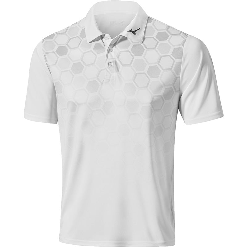 Mizuno Gradient Hexagon Polo Men&#39;s Shirt Mizuno White Large 