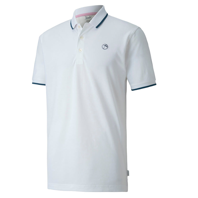 Puma Signature Tipped Golf Polo Men&#39;s Shirt Puma White SMALL 
