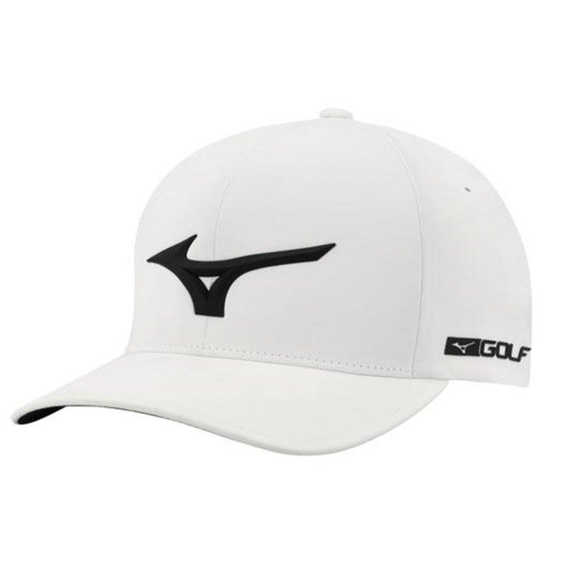 Mizuno Tour Delta Fitted Hat Hat Mizuno White/Black L/XL 