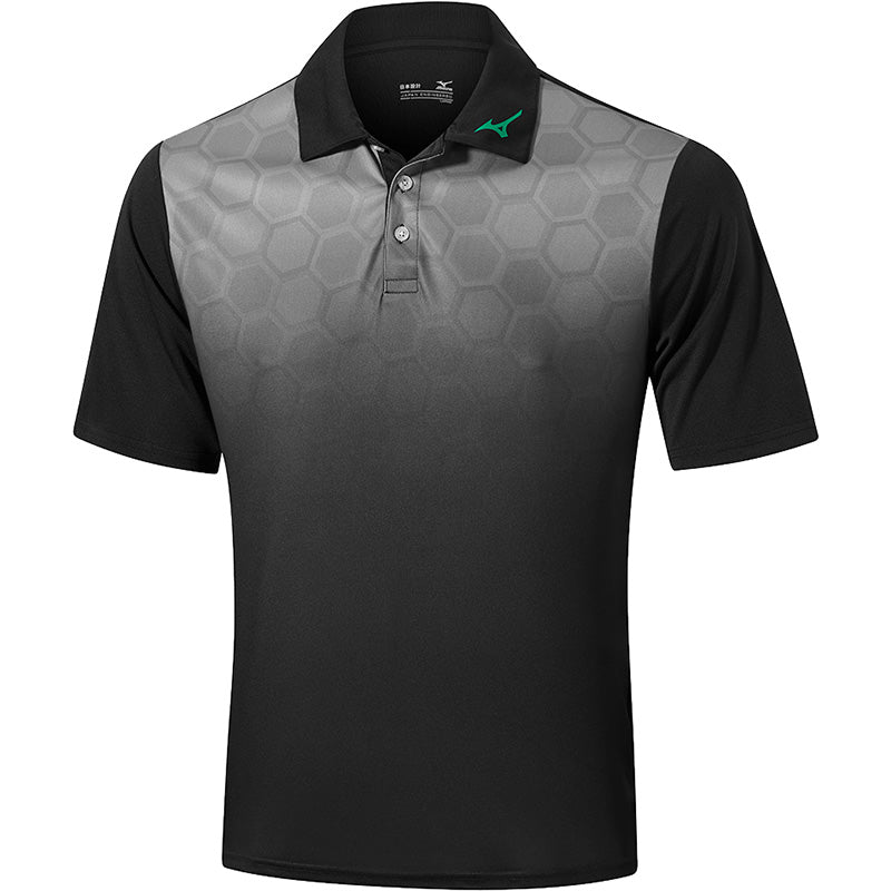 Mizuno Gradient Hexagon Polo Men&#39;s Shirt Mizuno Black Large 