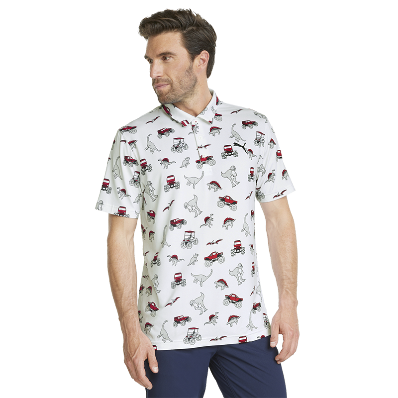 Puma Cloudspun Dino-Mite Golf Polo Men's Shirt Puma   