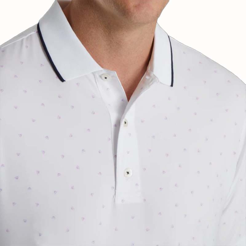 FootJoy 2022 Push Play Print Lisle Knit Collar Polo - Previous Season Style Men&#39;s Shirt Footjoy   