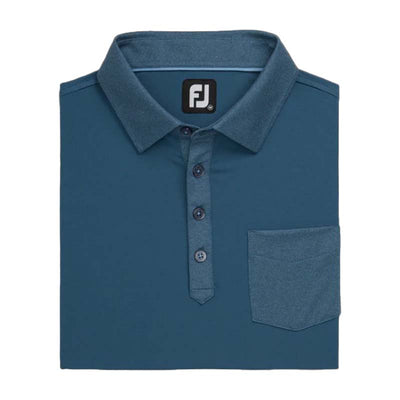 FootJoy 2022 Tonal Trim Solid Pocket Lisle Polo - Previous Season Style Men's Shirt Footjoy