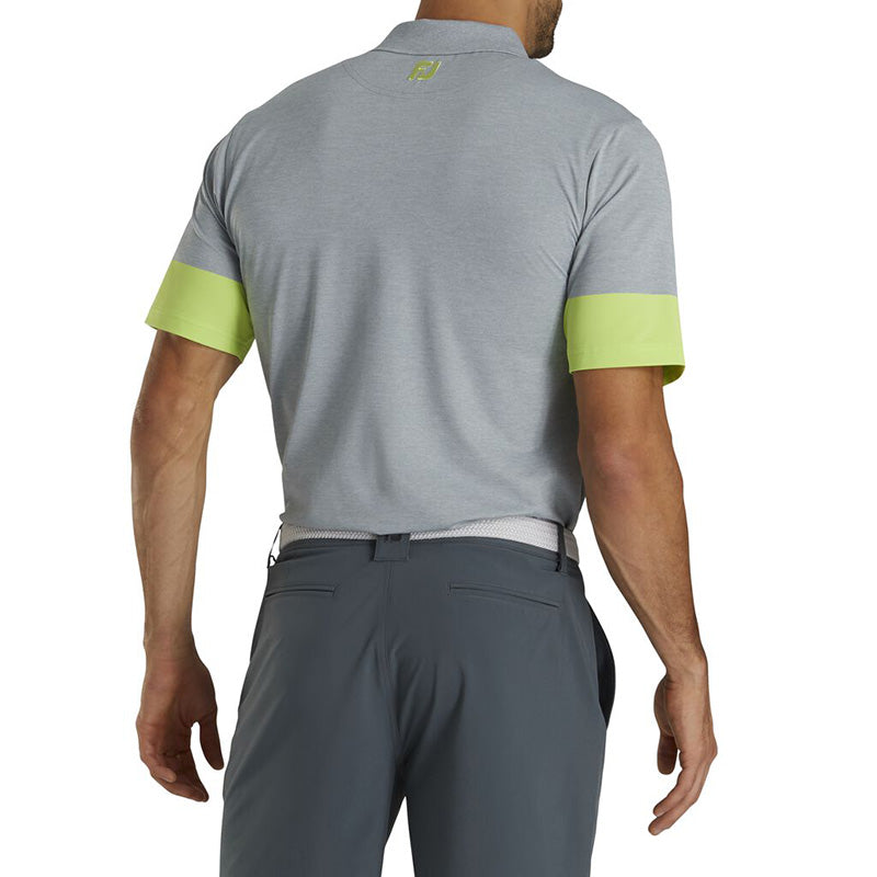 FootJoy Athletic Fit Pique Block Sleeve Knit Collar - Previous Season Style Men&#39;s Shirt Footjoy   