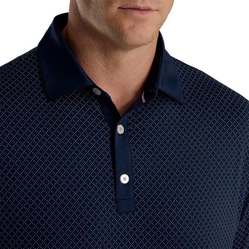FootJoy 2022 Diamond Dot Print Lisle Polo - Previous Season Style Men&#39;s Shirt Footjoy   