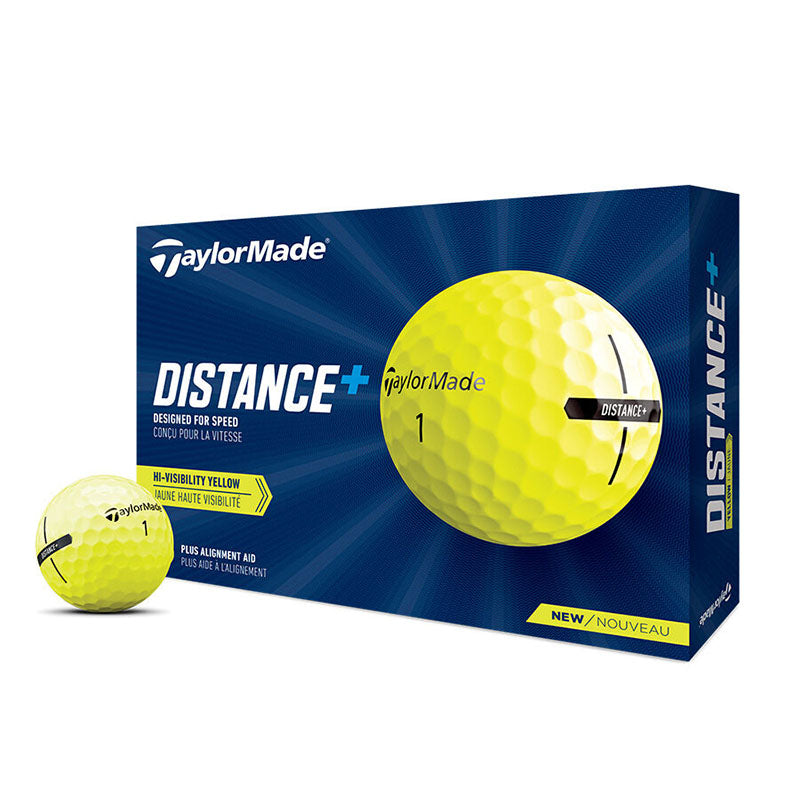 TaylorMade Distance+ Golf Balls Golf Balls Taylormade Yellow  