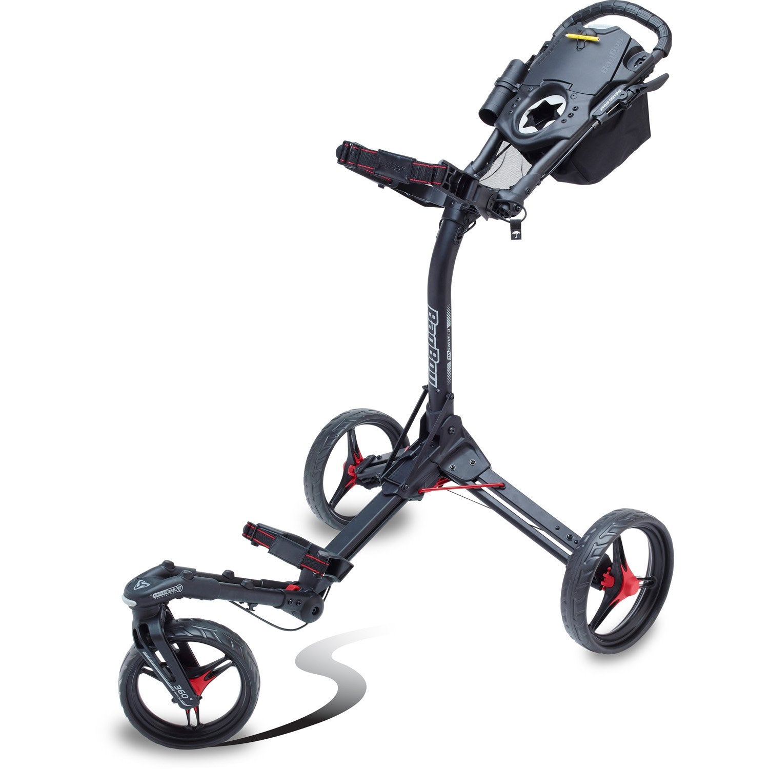 Bag Boy Tri-Swivel II Golf Cart Carts Bag Boy Black/Red  