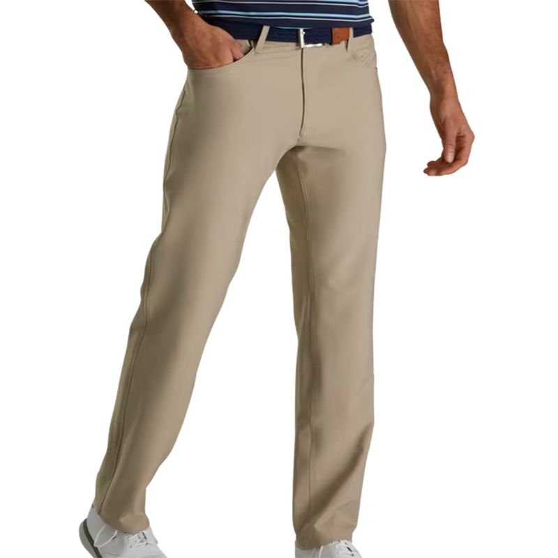Footjoy Performance 5-Pocket Golf Pants - Athletic Fit Men&#39;s Pants Footjoy Khaki 32/32 