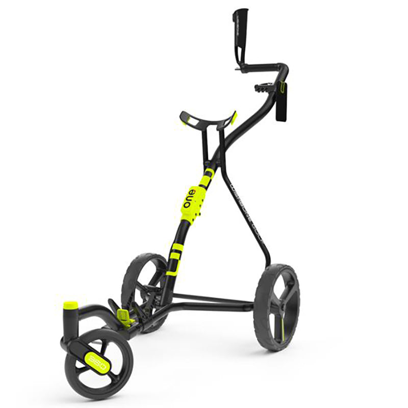 Wishbone One 3 Wheel 360 Push Cart Carts Golf Trends Black/Lime  
