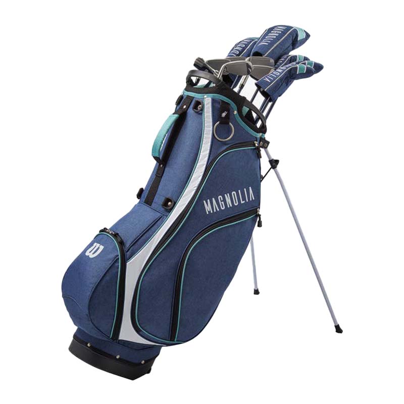 Wilson Women&#39;s Magnolia Complete Set - Carry Bag Package set Wilson Right Ladies Navy/White/Teal