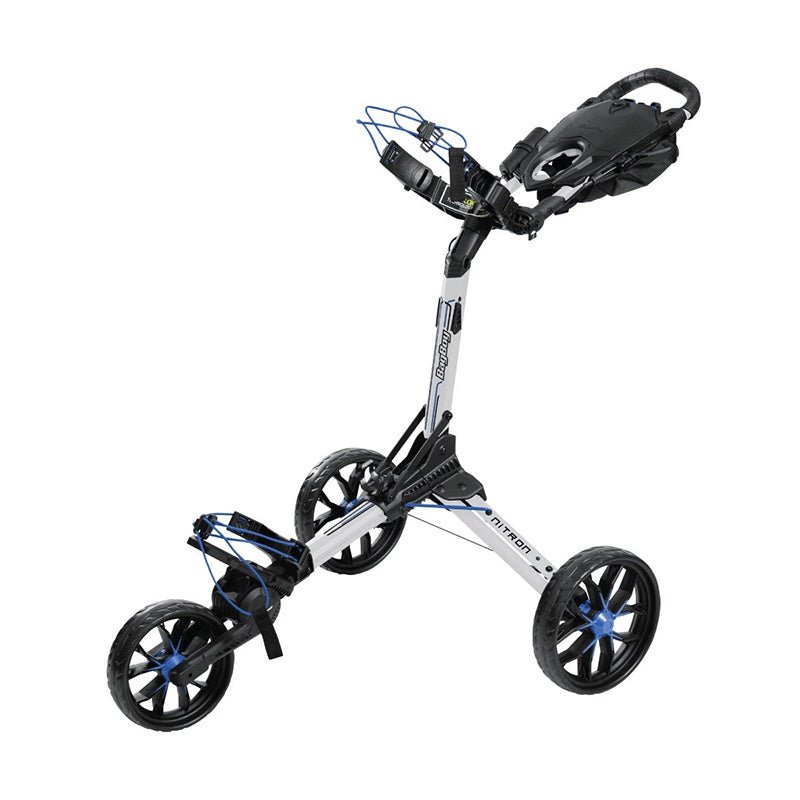 Bag Boy Nitron Auto-Open Push Cart White Cobalt