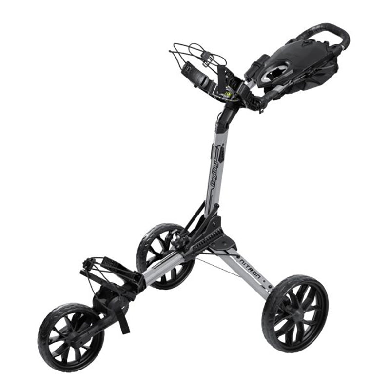 Bag Boy Nitron Auto-Open Push Cart Silver Black