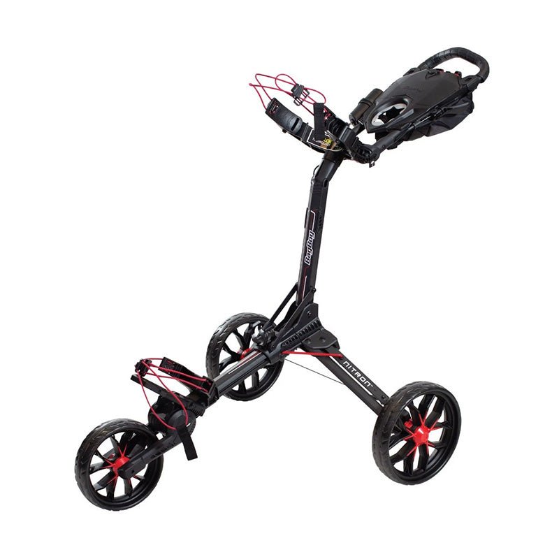 Bag Boy Nitron Auto-Open Push Cart Black Red
