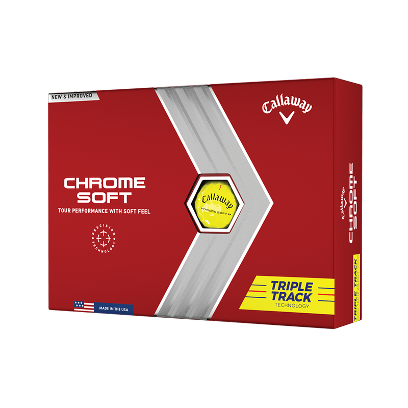 Callaway Chrome Soft Triple Track Golf Balls - Previous Season Golf Balls Callaway Yellow  